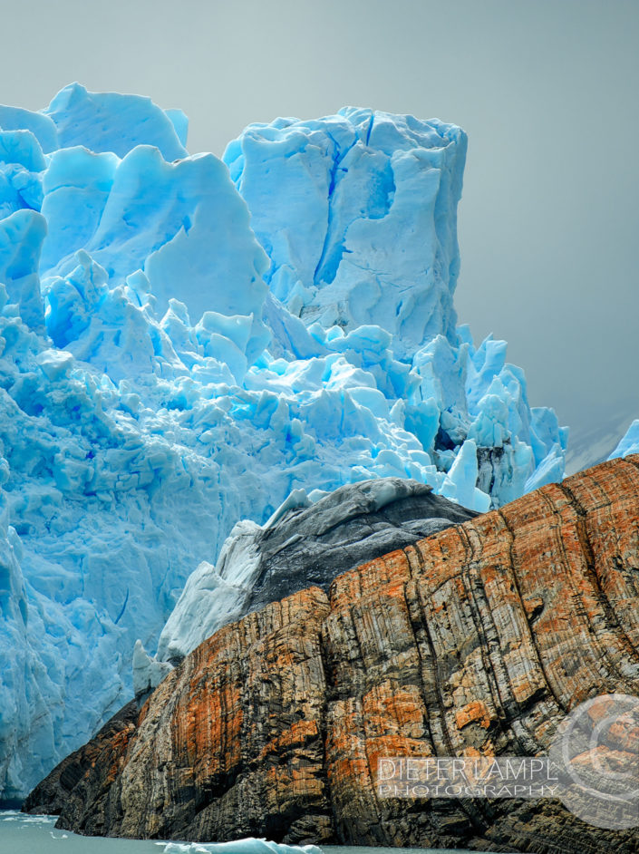 Naturfotografie von Landschaften: Perito Moreno Argentinien. Gewinner EMBO Journal (Nature Publikation) Cover Contest.